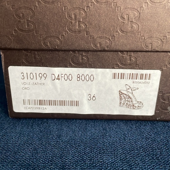 Authentic Gucci Voile Leather Oro size 36 (6). - Picture 10 of 11